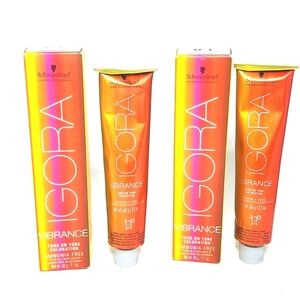 Lot of 2 - Igora Vibrance Tone On Tone Coloration   1-0 Black